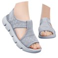 thumbnail image 3 of CAIXAI Wide Walking Shoes for Women Arch Support Womens Platform Sneakers Breathable -On Walking Shoes with Wide Width Knit Upper Embroidery Mary Jane Flats Hands Free Walking Tennis Shoes, 3 of 8
