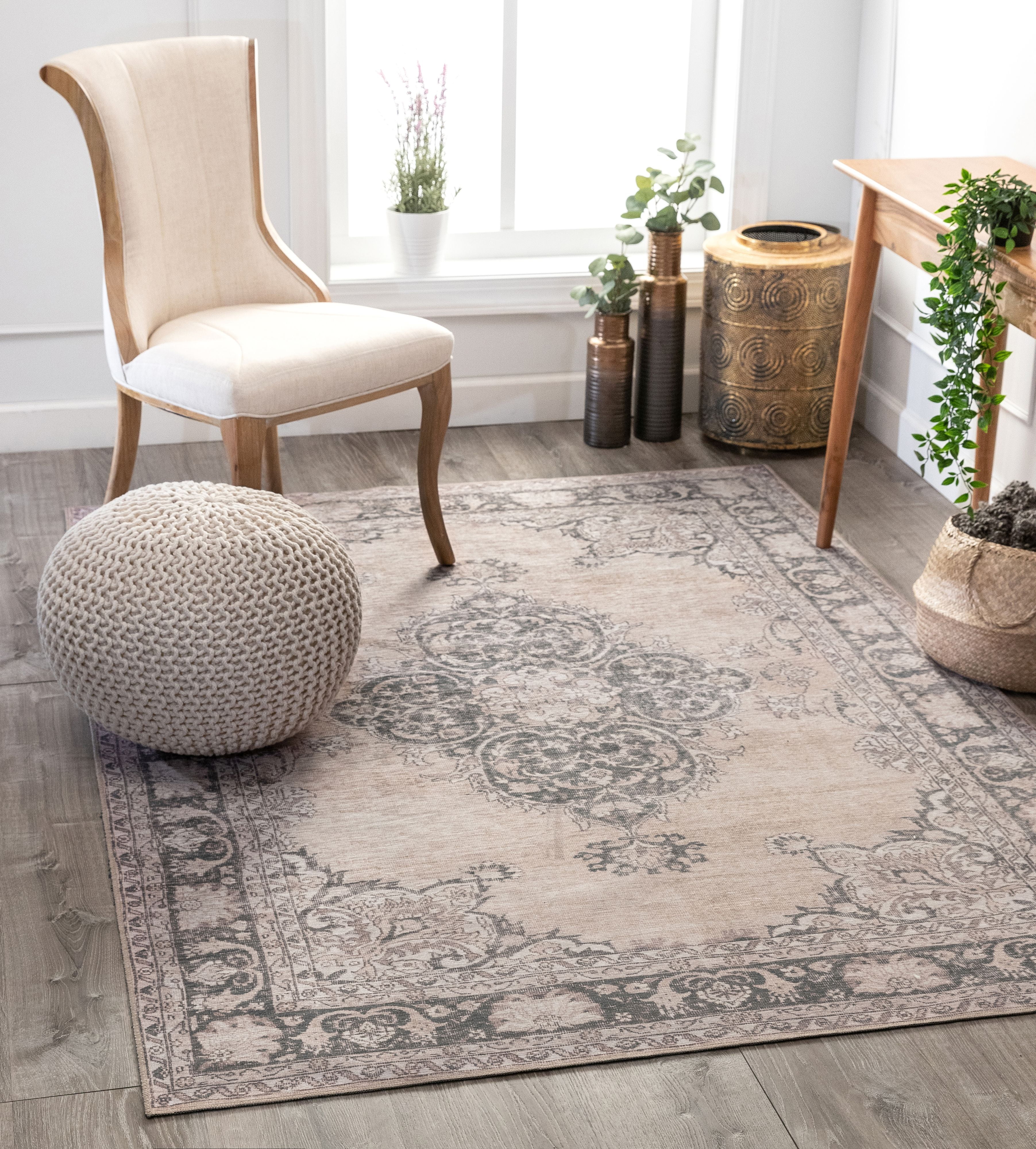 Well Woven Machine Washable Nile Tarifa Vintage Bohemian Medallion