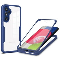 Dteck for Samsung Galaxy A54 5G Case with Built-in Screen Protector, Ultra Thin Crystal Clear Back Cover Slim Lightweight Soft TPU Bumper Shockproof Full Body Protective Case for Samsung A54 5G,Blue