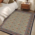 thumbnail image 4 of Area Rugs for Living Room Bedroom, Boho Floral 4'x6' Rug Washable Carpet Runner Indoor Outdoor, Vintage Flowers Abstract Art Ethic Tribe Non Slip Accent Floor Mats Rug for Kitchen, Office, 4 of 8