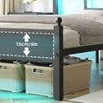 thumbnail image 5 of Fairy Full Size Bed Frame with Charging Station, Metal Frame with Power Outlet & Port, Black, 5 of 8