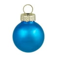 thumbnail image 5 of Northlight 2-Finish Glass Christmas Ball Ornaments - 1" (25mm) - Blue - 24ct, 5 of 6