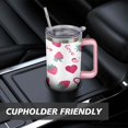 thumbnail image 7 of 40 OZ Strawberry Cute Tumbler Gifts for Women Men Birthday Travel Coffee Mug Gifts for Daughter Mom Best Friend Travelers Insulated Stainless Steel Coffee Mug with Handle, 7 of 7