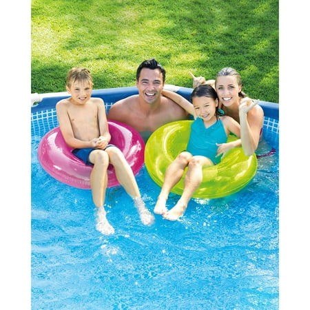 Intex - 10' x 30" Metal Frame Round Above Ground Swimming Pool with Pump - Blue