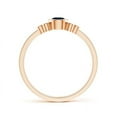 thumbnail image 2 of ANGARA Natural Vintage Style Round Blue Sapphire Ring with Diamond Trio in 14K Rose Gold for Women (Size-4mm) | September Birthstone, Anniversary, Jewelry Gift for Women | Natural Blue Sapphire Ring, 2 of 9
