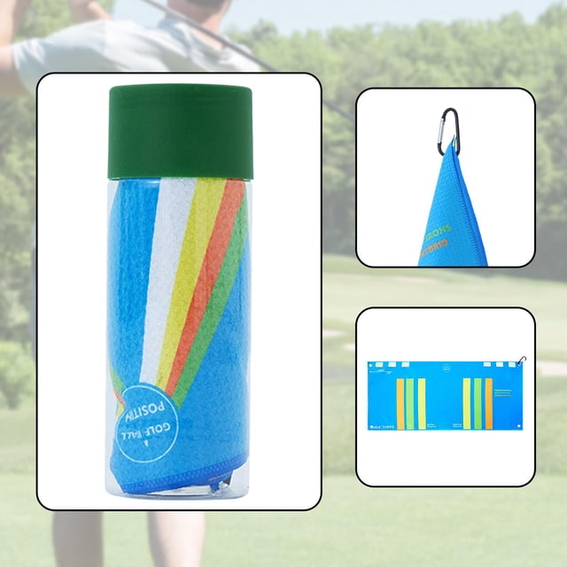 Toalla para palos de golf, accesorio suave con mosquetón, paño absorbente para limpiar pelotas, toalla para fitness, gimnasio, deportes al libre