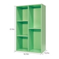 thumbnail image 3 of Mifurn 5-Cube Storage Organizer Bookcase, Bookshelf, Light Green, 3 of 9