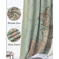 thumbnail image 6 of Vintage Map Blackout Curtains 54 Inch Length 2 Panels Set for Living Room Bedroom, Western Retro Art Maps Room Darkening Window Curtains Thermal Insulated Black Out Curtain 52"x54", 6 of 8