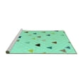 thumbnail image 2 of Ahgly Company Machine Washable Indoor Rectangle Solid Turquoise Blue Modern Area Rugs, 2' x 4', 2 of 4