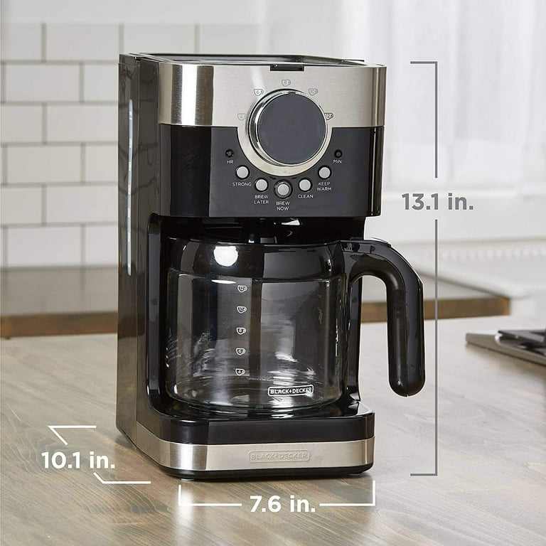 BLACK+DECKER 12-Cup Coffeemaker Programmable Exclusive Vortex Technology
