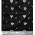 thumbnail image 1 of Soimoi Black Cotton Duck Fabric Heart & Dots Print Fabric by Yard 56 Inch Wide, 1 of 3