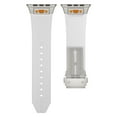 thumbnail image 6 of Watch Band for Apple Watch Ultra 2 Band 49mm 45mm 44mm 42mm, Men Luxury Rugged Silicone Rubber Strap with Metal Connector & Folding Clasp for iWatch Ultra Series 9 8 7 6 5 4 3 2 1 SE, 6 of 6