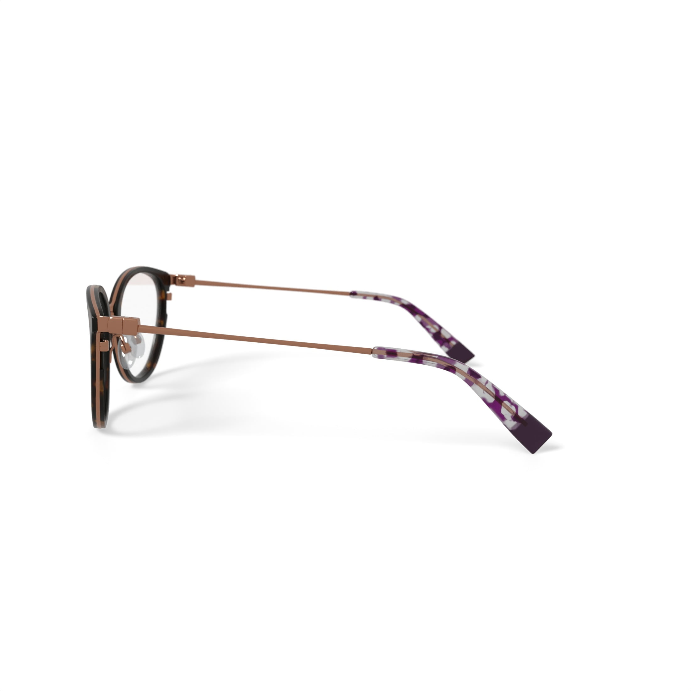 Hard Candy Women's HC57 Round Prescription Eyeglasses with Case, Gold Tortoise