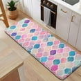 thumbnail image 5 of Multi Color Moroccan Checkered Pattern Kitchen Rug Mat,Kitchen Runner Rugs Non Skid Washable,Decorative Kitchen Floor Mats for Kitchen,Sink,Laundry,17"x47.2", 5 of 7