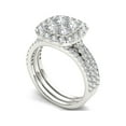 thumbnail image 2 of 2 Carat T.W. Diamond Single Halo Cluster Two-Band 14kt White Gold Engagement Ring Set, 2 of 5
