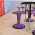thumbnail image 3 of Emma + Oliver Height Adjustable Active Motion Stool for Kids with Weighted Rubber Non-Slip Bottom in Purple, 3 of 15