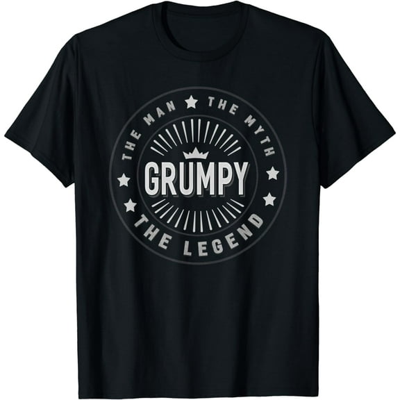 Graphic 365 Grumpy The Legend Grandpa Men Funny Gift T-Shirt