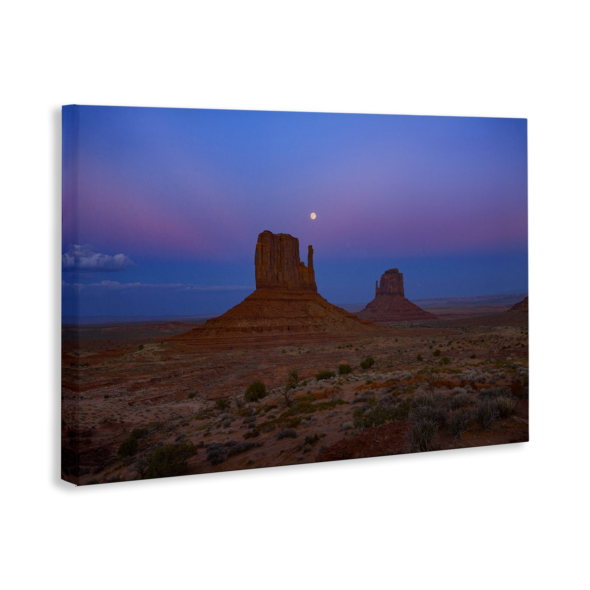 Stupell Industries Moon over Canyon Mesa Landscape & Nature Photography Wrapped Canvas Art Print Wall Art, 24 x 16