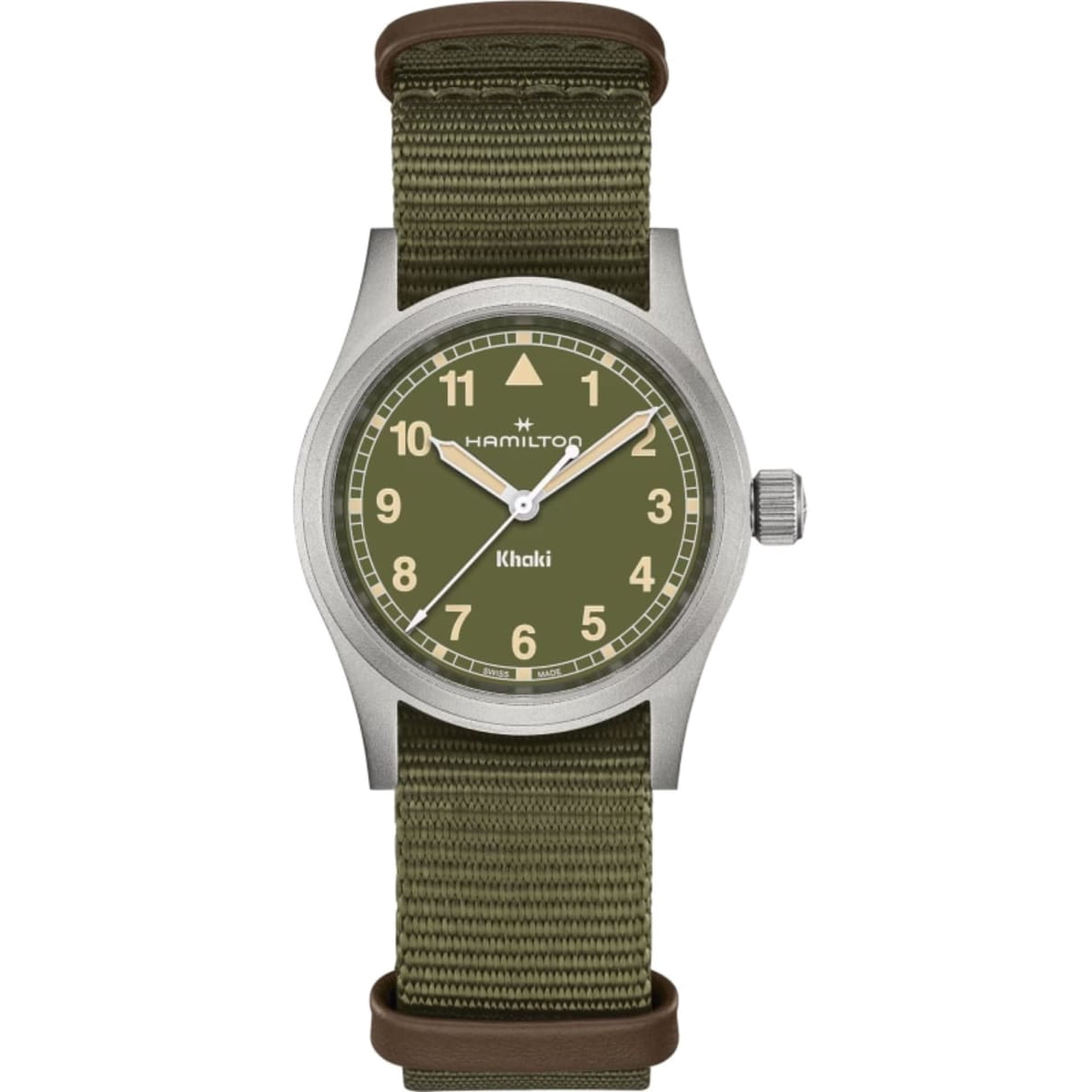 Hamilton Khaki Field Quartz Green Dial Fabric Strap Women s Watch H69301960