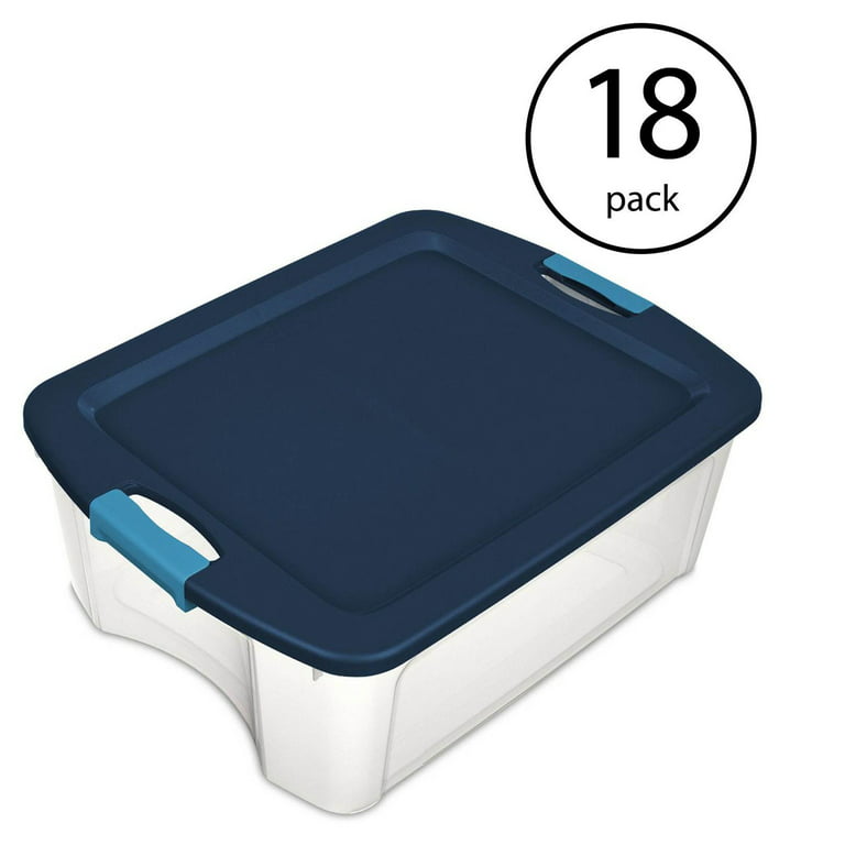 Tupperware Carry All Large Tote Storage Container + Handle Blue New