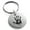 Silver, variant on Stainless Steel Biohazard Zombie Hand Mark Engraved Small Medallion Circle Charm Keychain Keyring