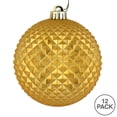 thumbnail image 3 of Vickerman 2.75" Honey Gold Durian Glitter Ball Ornament, 12 per Bag, 3 of 3