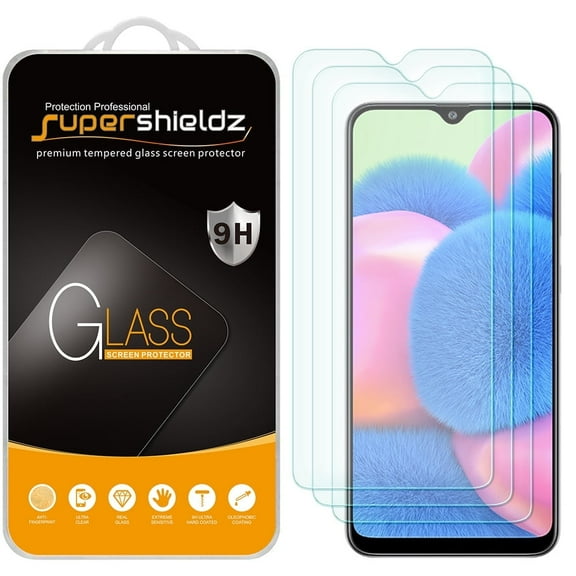 [3-Pack] Supershieldz for Samsung Galaxy A30s Tempered Glass Screen Protector, Anti-Scratch, Anti-Fingerprint, Bubble Free
