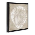thumbnail image 3 of Stupell Industries Rustic Lodge Rustic Distressed Seashell Black Floating Frame Canvas Art, 18 x 18, by Carol Robinson, 3 of 8