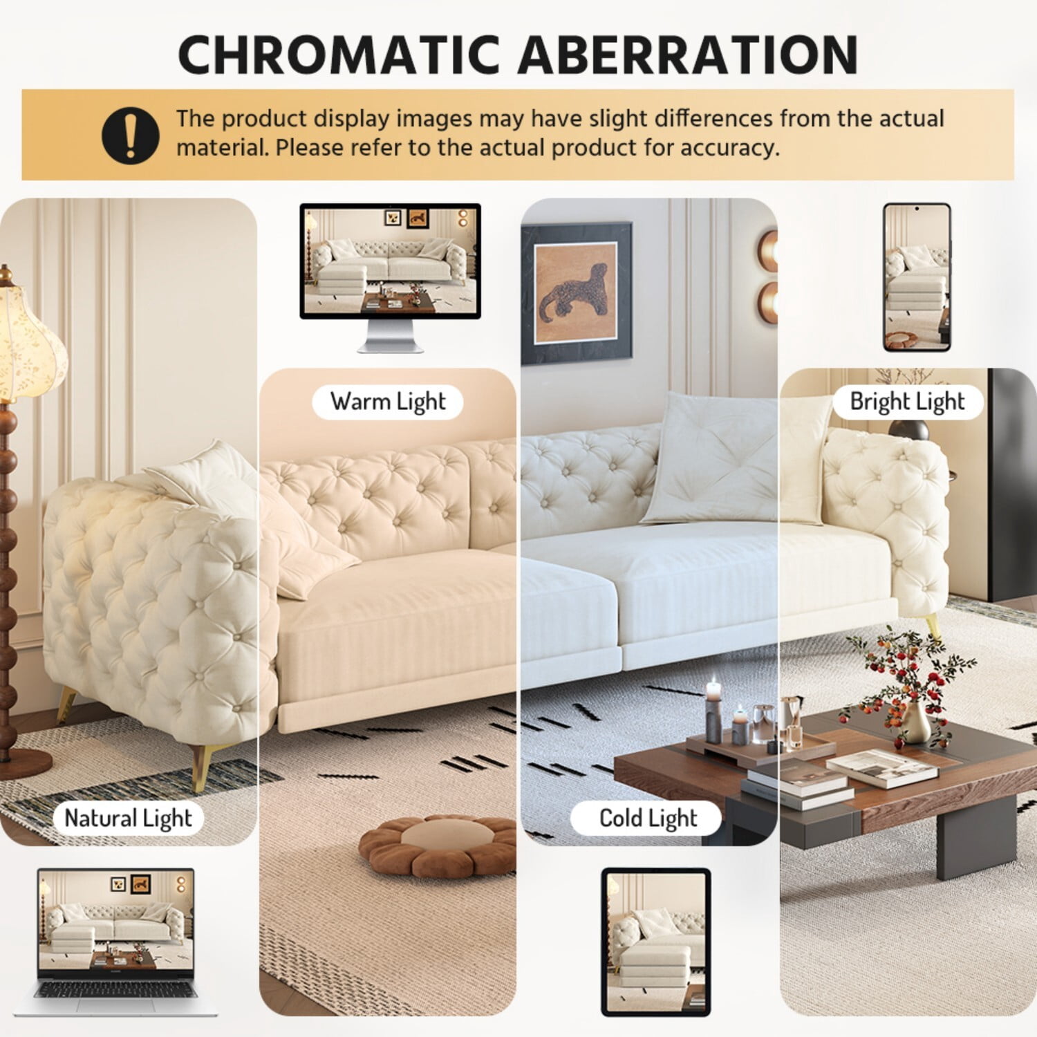 avobird 97" Overside Convertible Sofa, 3 in 1 Pull Out Sleeper Sofa Bed with Movable Ottoman, Button Tufted Modern Sofa for Living Room, Beige