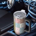 thumbnail image 6 of 40oz Pioneer Flower Floral Print Pattern Insulated Tumbler with Handle, BPA-Free Leak Proof Lid and Straws, Double Wall Vacuum, Hot 12h/Cold 34h, 6 of 6