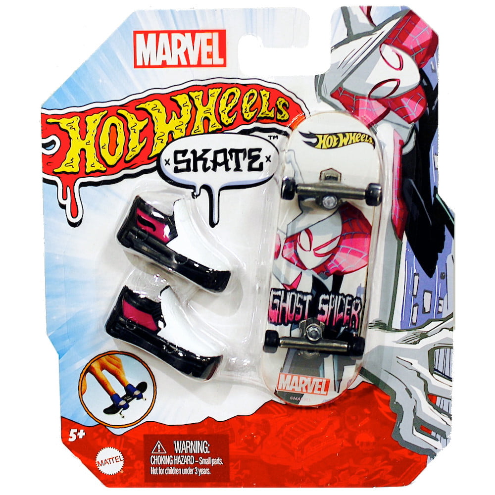 Hot Wheels Skate De Dedo Com Tenis Marvel Ghost Spider no Shoptime