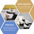thumbnail image 3 of 2pcs Bird Figurine Ceramic Birds Miniature Birds Decor Craft Desktop Ornament, 3 of 9