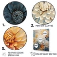 thumbnail image 3 of Designart "Elegance Of Blue And White Mum Flowers I" Mums Floater Framed Wall Decor, 3 of 5