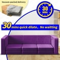 thumbnail image 6 of Akaber Toddler Couch, Modular Kids Sofa Foldable Loveseat with 2 Ottomans, Washable Cover, Blueberry, 6 of 8
