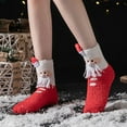 thumbnail image 6 of EnJoCho Clearance Womens Slouch Socks Womens Christmas Socks 3 Pairs of Coral Velvet Medium Tube Socks Cartoon Cute Winter Thickened Stockings Adult Xmas Themed Charming Socks Heated Socks, 6 of 9