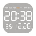 thumbnail image 1 of jifeng Digital Wall Clock Desktop Clock  degreeC/ degreeF Switchable Modern with Week Month Date Display LED Alarm Clock for Bedroom Classroom White Shell, 1 of 9