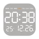 thumbnail image 1 of Reloj de pared digital con alarma, práctico y multifuncional, con semana, mes y fecha. Concha blanca, 1 of 9