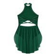 thumbnail image 4 of Kaerm Kids Girls Lyrical Dance Dress Sleeveless Sparkly Ballet Figure Ice Skating Dress Contemporary Green 8, 4 of 9
