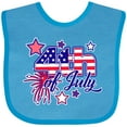 thumbnail image 3 of Inktastic 4th of July Fireworks Stars and American Flag Boys or Girls Baby Bib, 3 of 4