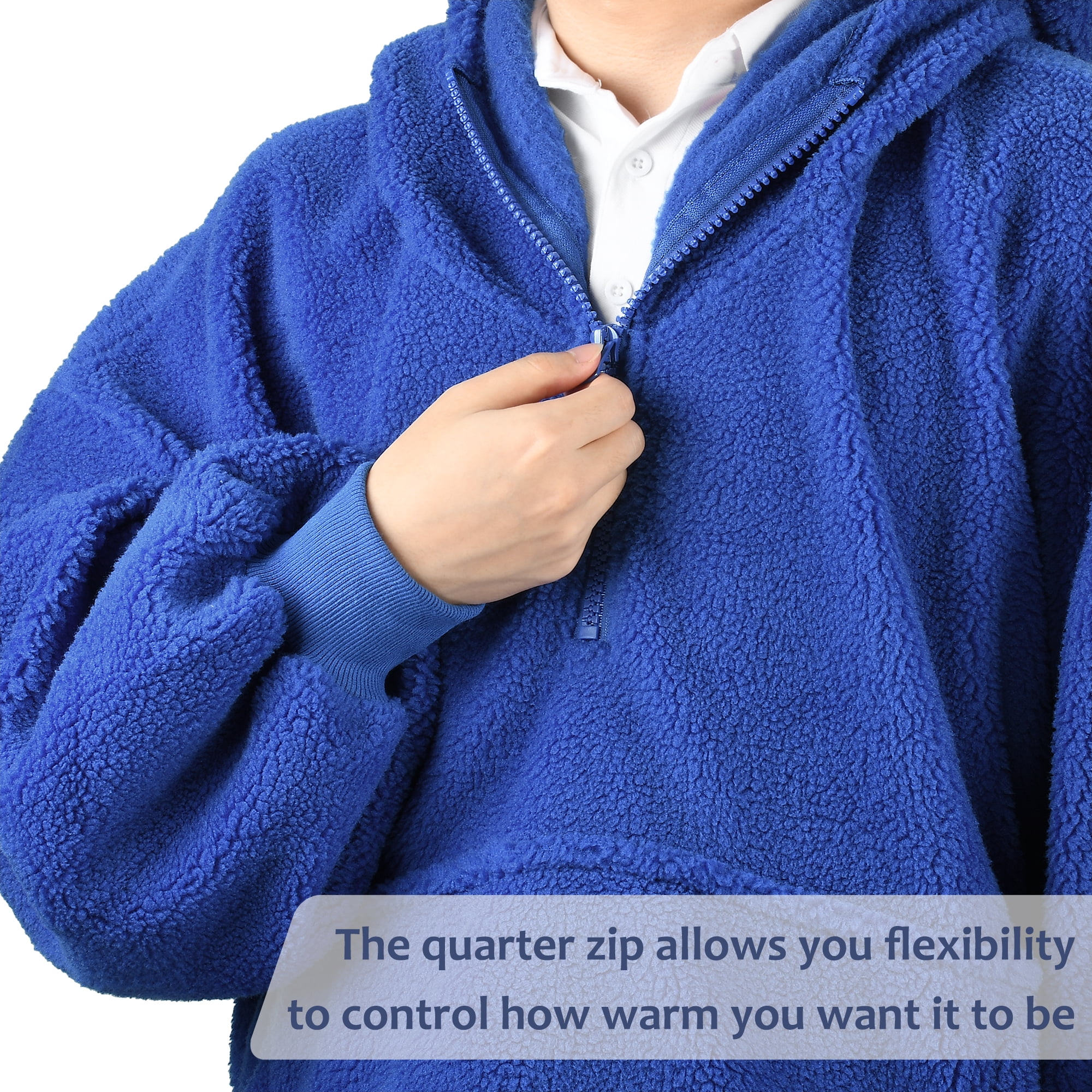 Flyingstar Oversized Hoodie Throws Blanket Sweatshirt, for Adults Men Women Teenagers Kids