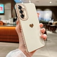 thumbnail image 3 of for Samsung Galaxy A54 5g 6.6" Luxury Electroplated Cute Love Heart Pattern Phone Case for Women Full Camera Protection Soft Silicone Anti-Fingerprint Shockproof Cover Bumper (White), 3 of 11