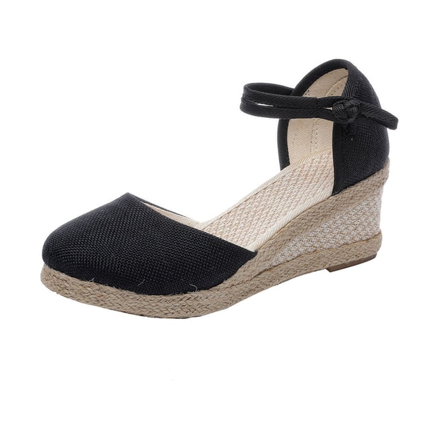 Amzcrzy Zapatos de mujer,Zapatos de mujer,Zapatillas de mujer, Sandalias de cuña para mujer, punta cerrada, correa de hebilla, cómodas, informales, de verano. Sandalias Mujer Zapatillas De Casa
