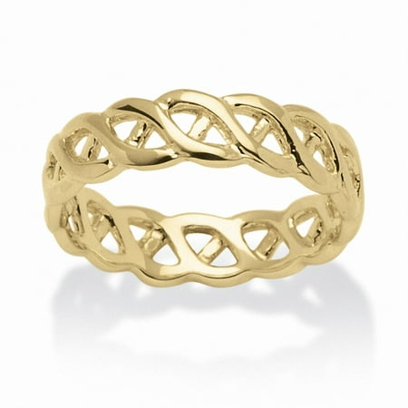 14k Gold-Plated Braided Link Ring