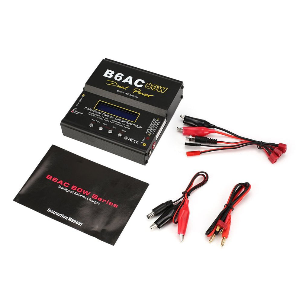 B6AC 80W AC/DC Lipo LiFe NiMh Battery Balance Charger Discharger for RC Model KW 