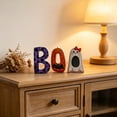 thumbnail image 5 of 3 Pack Seasonal Halloween Tiered Tray Signs, Spooky Ghost Letter Wooden Tabletop Decor, Vintage Fall Rustic Centerpiece Ornaments, Practical Festive Decor for Home Kitchen Countertops, 5 of 5