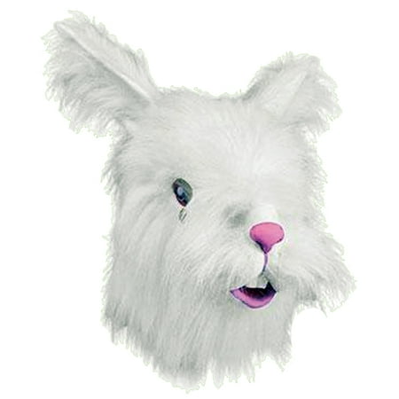 Adult Furry White Rabbit Mask Animal Halloween Costumes