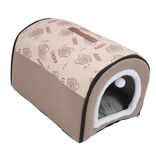 Nido De Perros Cálido, Casa De Mascotas Convertible Con Estera De Amortiguación Cálida De Colchera Portátil De Perros De Interiores Diseño De Cubierta Lavable Extraíble Para