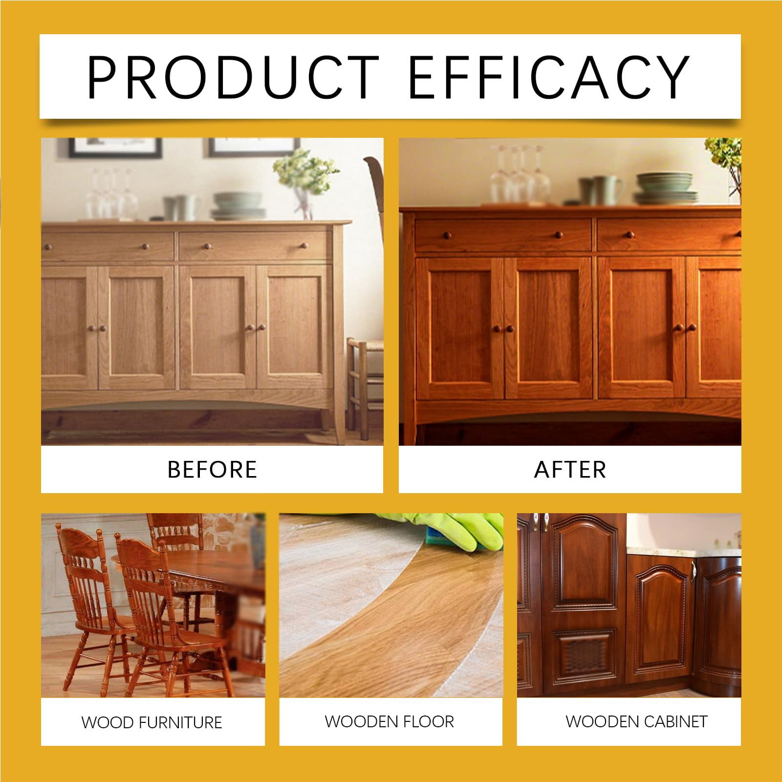 Beeswax Wood Polish Spray for Furniture and Floors, Natural Wood Seasoning Beeswax Cleaner for Tables and Cabinets, 4 fl oz