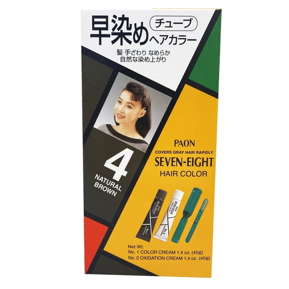 Paon Seven-Eight Permanent Hair Color Kit 4 Natural Brown