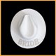 thumbnail image 5 of Sombrero de vaquera occidental de tela de fieltro para decoración de Halloween y bodas, color blanco Novia, 5 of 7